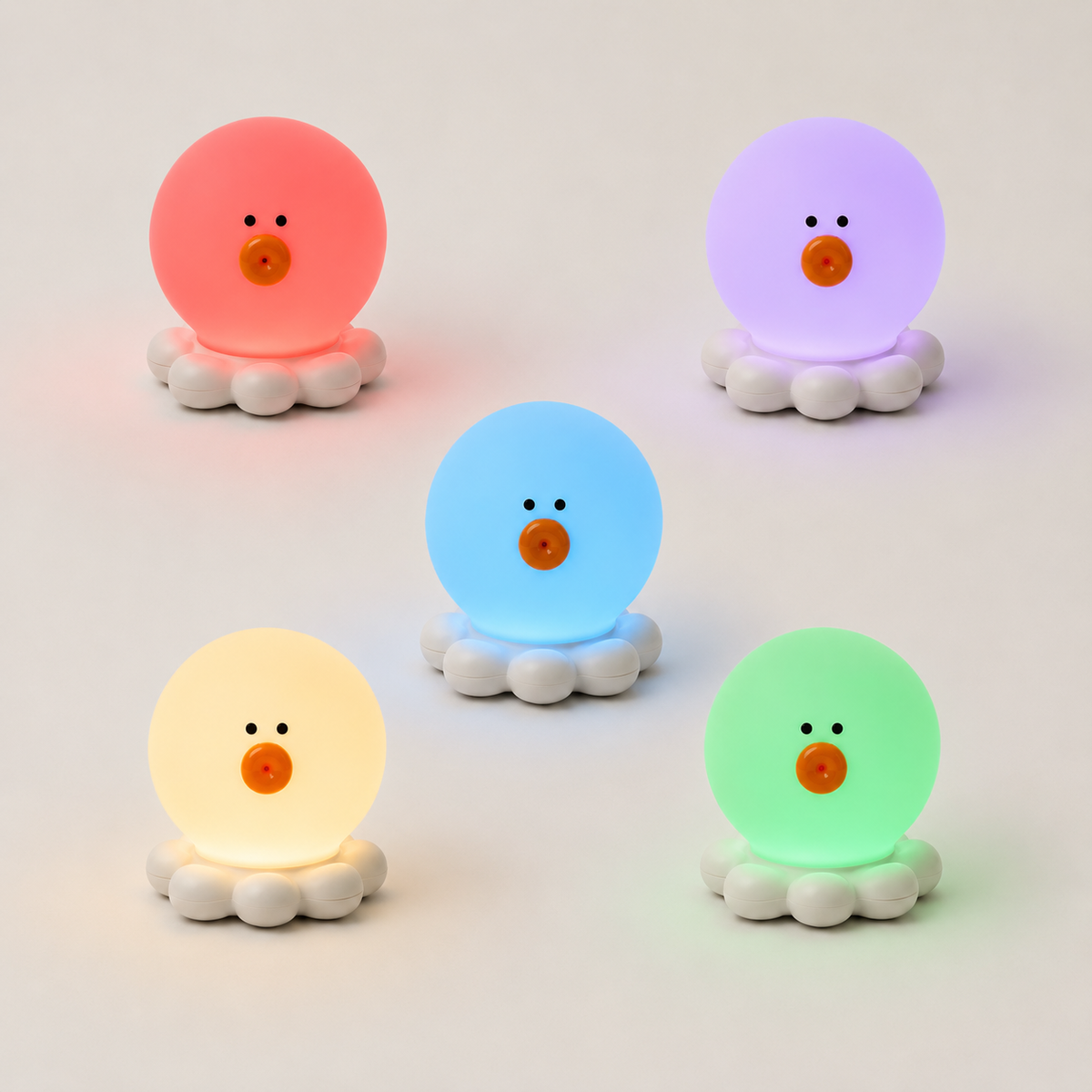 OctoGlow USB silicone night light detail view