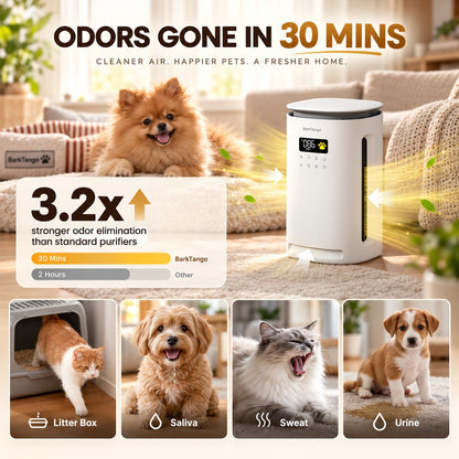 PawBreathe pet air purifier helping reduce everyday pet odors from litter boxes saliva sweat and urine