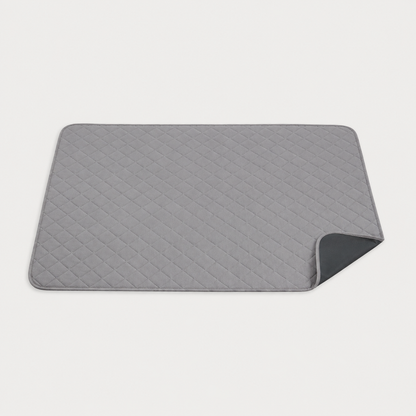 PawGuard washable waterproof dog pad in gray for reusable floor and furniture protection