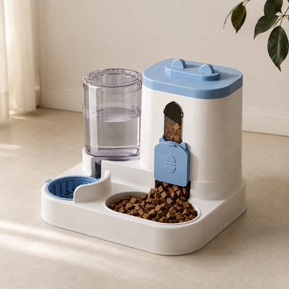 PawServe gravity pet feeder and waterer showing the non-slip base for steadier mealtimes