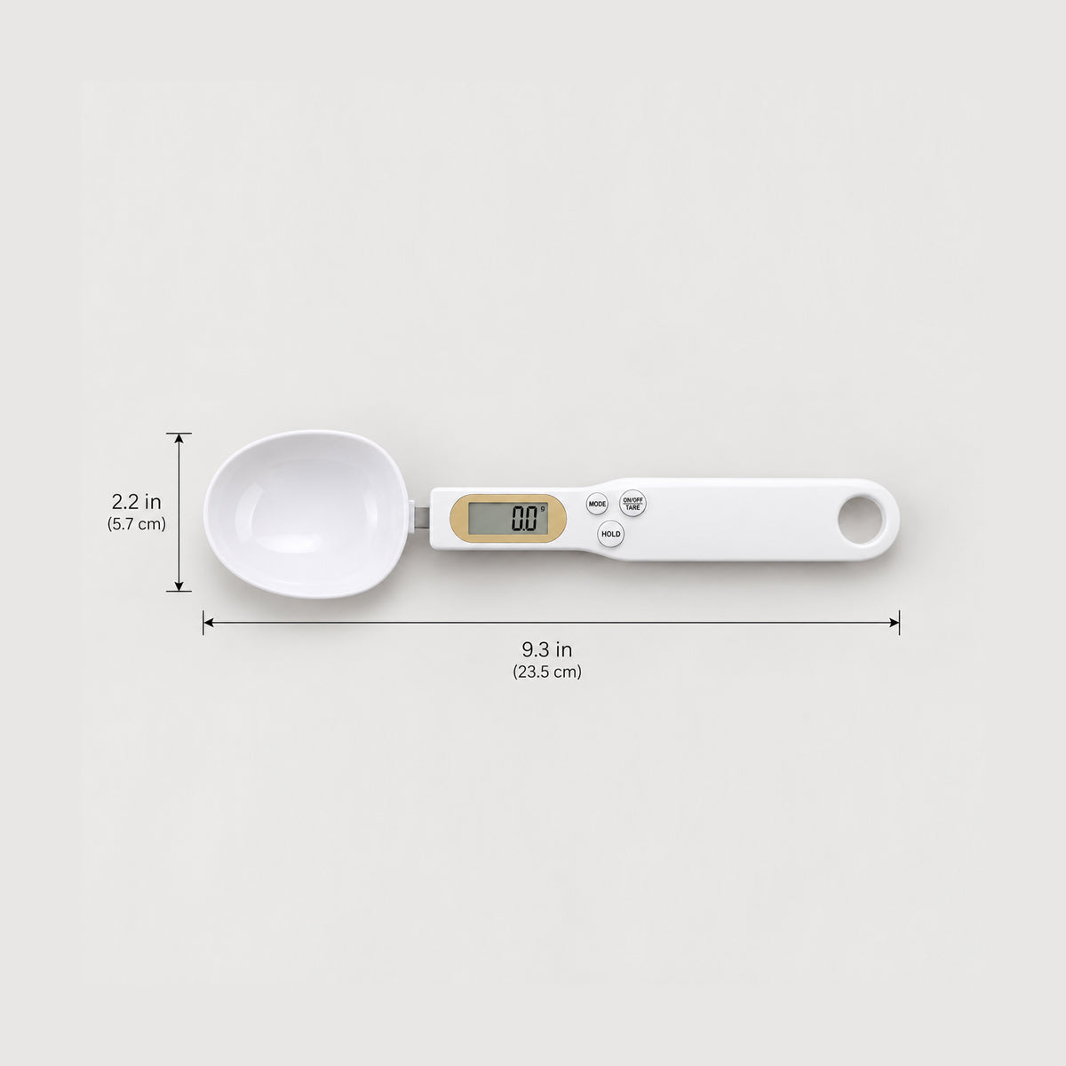 PortionPro digital pet food measuring spoon size details