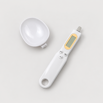 PortionPro pet food scoop scale with LCD display