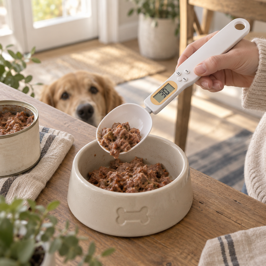 LCD measuring spoon scale for pet food