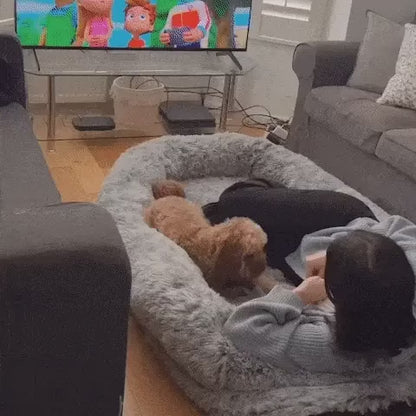 BarkTango Human-Size Snuggle Bed for Dogs & Their People