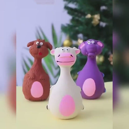 Squeaky Friends Latex Dog Toy Set - 4 Pack