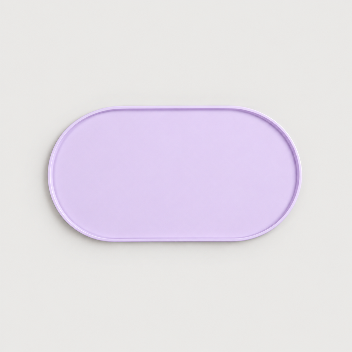 Purple non-slip silicone dog feeding mat with raised edge