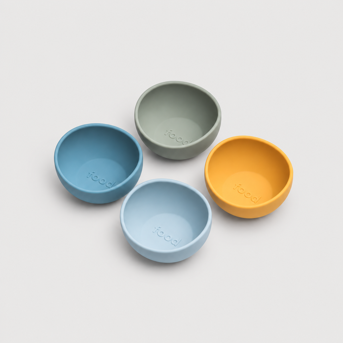 Soft matte silicone dog bowl for quiet food or water feeding