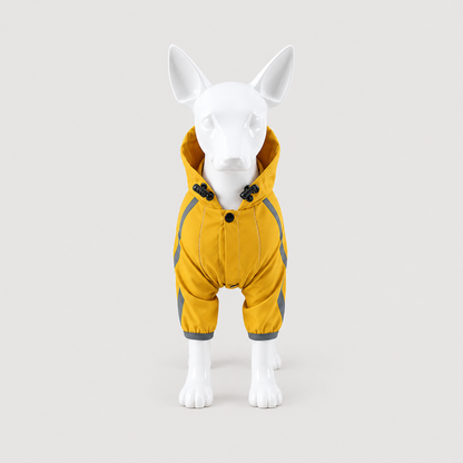 RainGuard reflective hooded dog raincoat feature overview