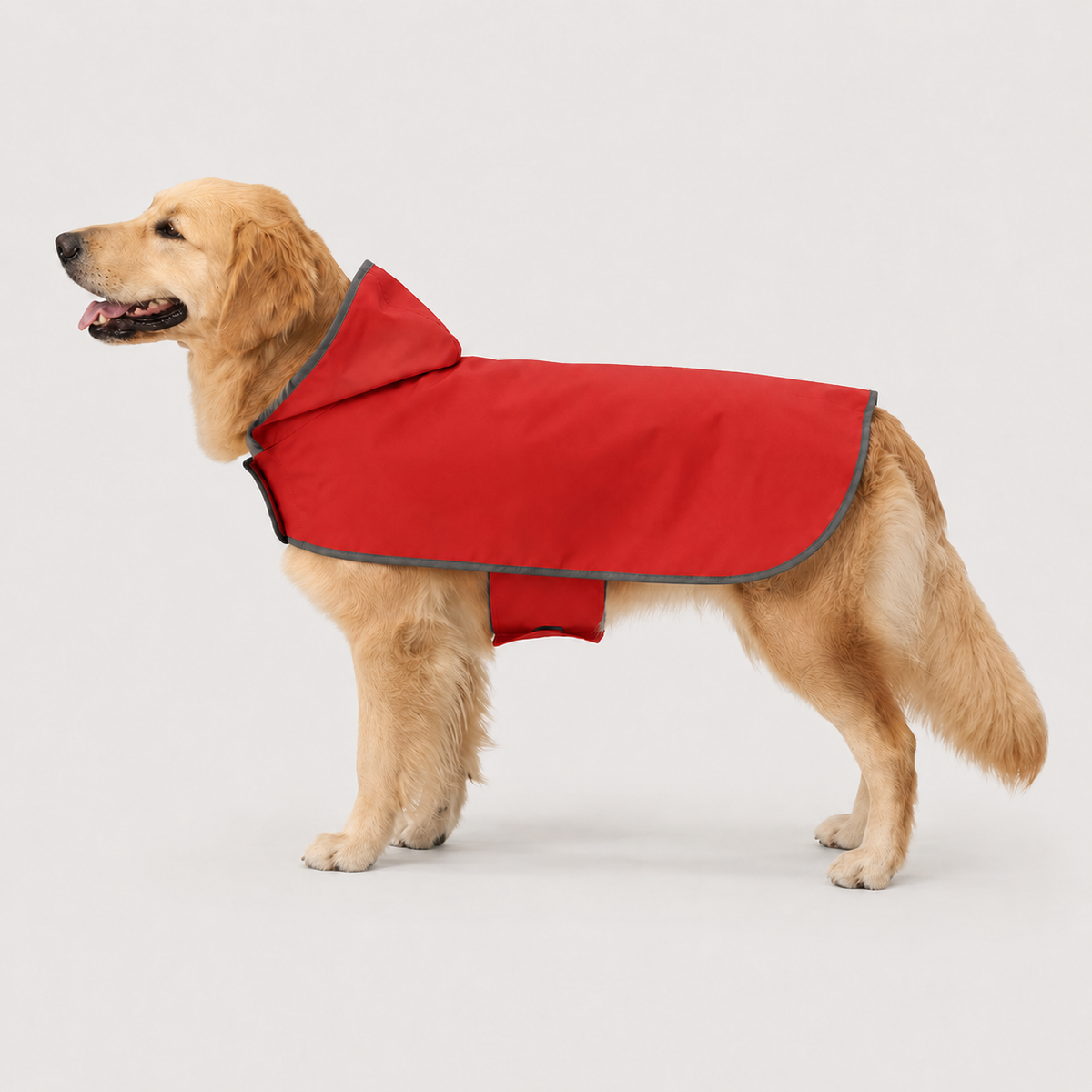 Red RainShield waterproof dog raincoat