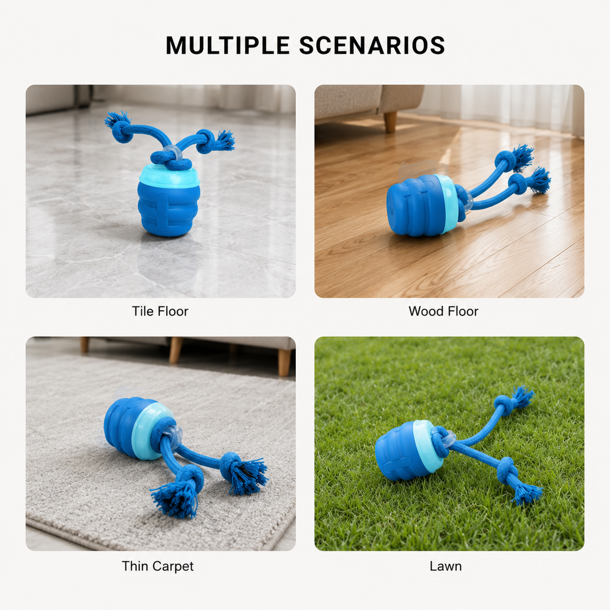 SmartMotion interactive dog ball with automatic rolling action for active playtime