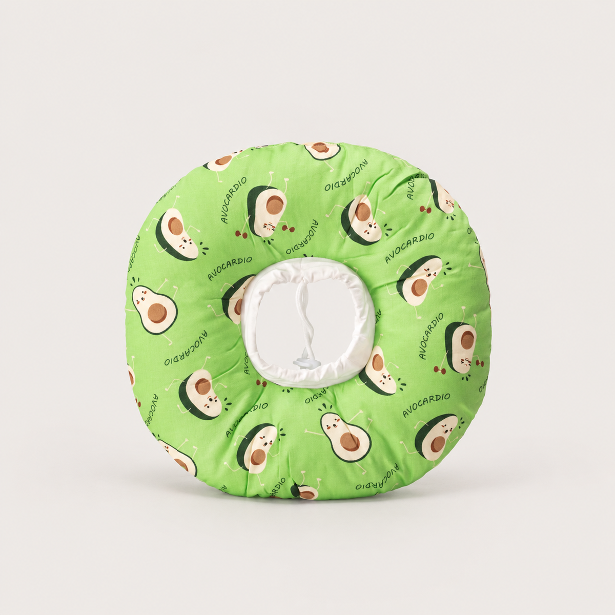 Soft dog recovery donut collar in Avocado print