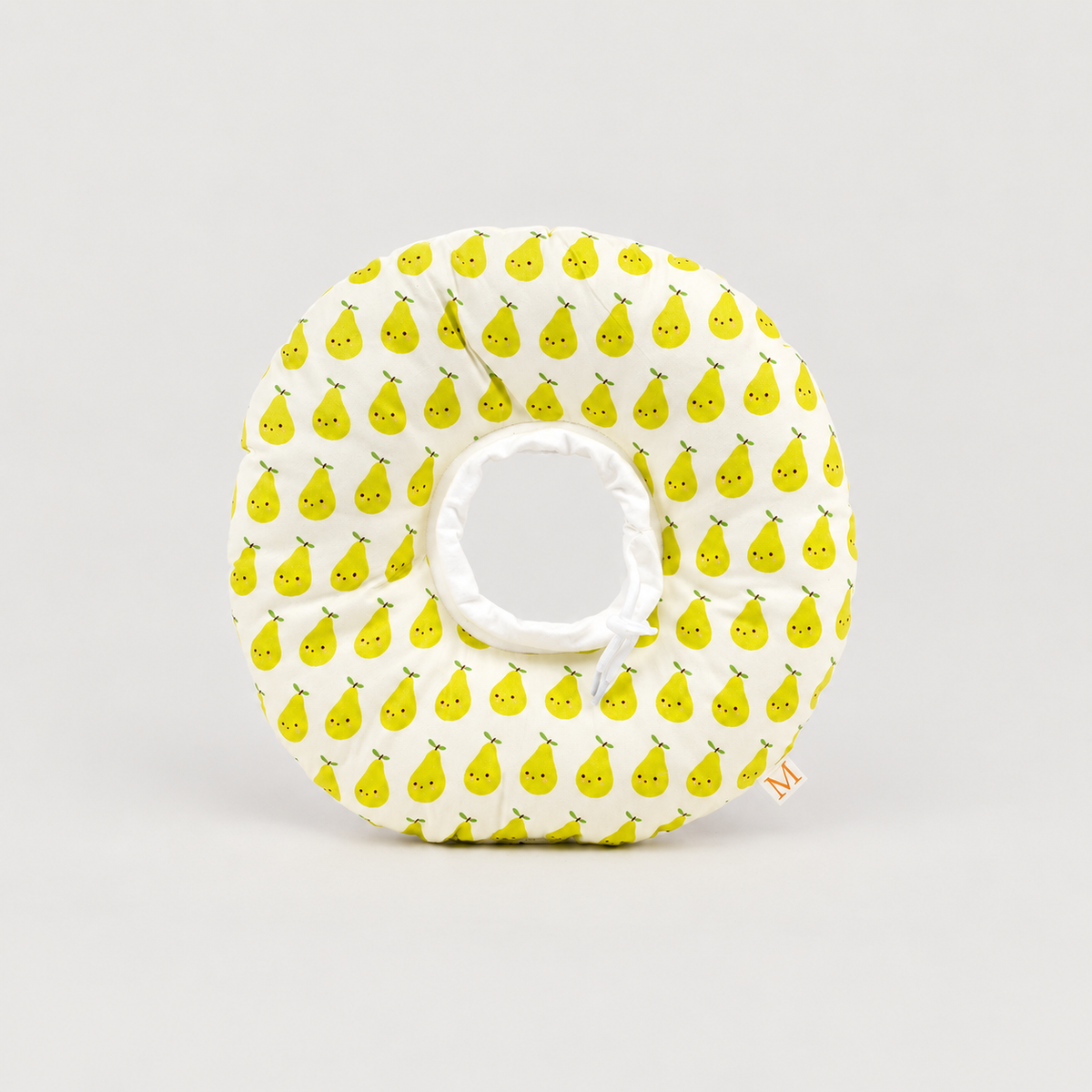 Soft dog recovery donut collar in Pear print