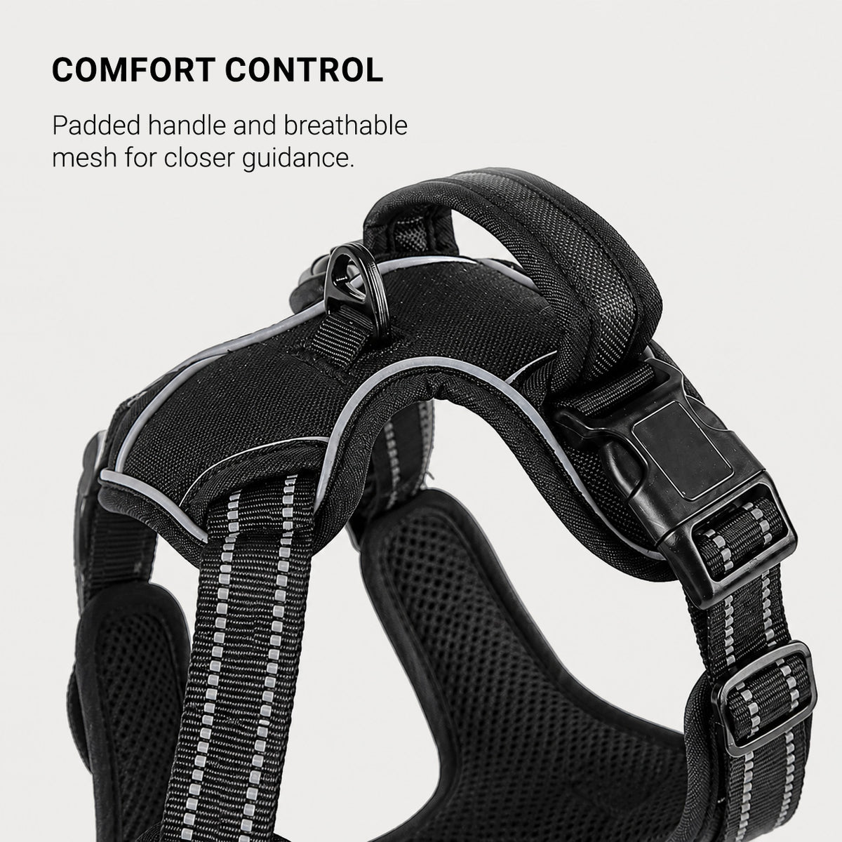 SteadyWalk dog harness with padded top control handle for added guidance during walks