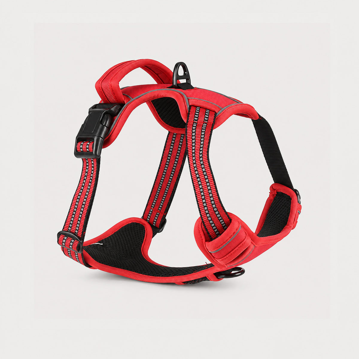 Red SteadyWalk reflective no-pull dog harness color option for daily walks