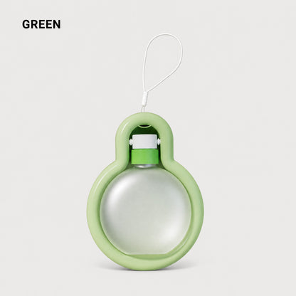 TrailSip foldable dog water bottle in green with integrated portable drinking bowl