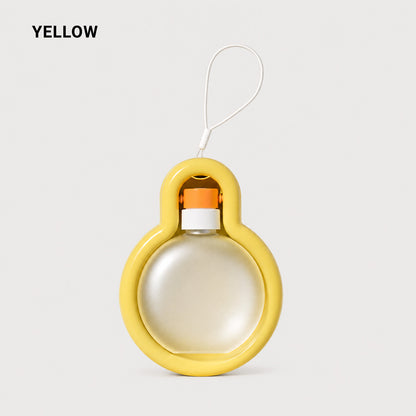 TrailSip foldable dog water bottle in yellow with integrated portable drinking bowl